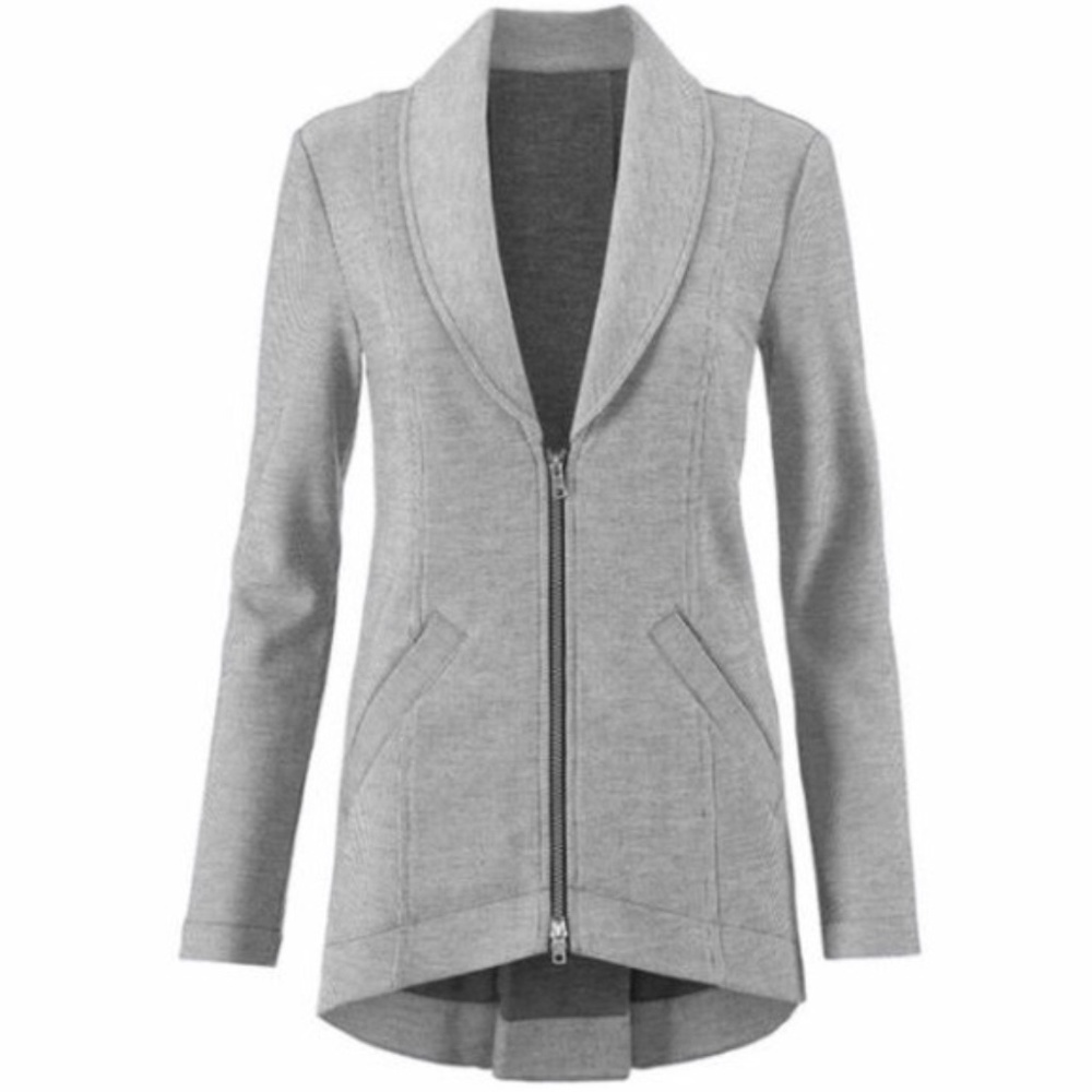 [CAbi] Drop-off Gray Zip Back Blazer Jacket 5300